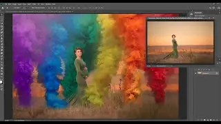 Rainbow Smoke Bomb Photoshop Composite Editing Workshop - Preview
