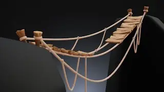 Blender 3.0 Geometry Nodes - Stylised Rope Bridge Game Asset