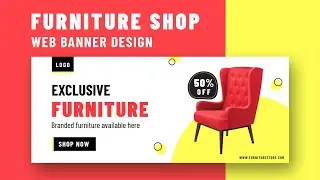 Furniture sale banner | Furniture shop banner for social media | Furniture banner | Photoshop