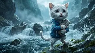 A Small Kitten vs a Wild River | Silent Courage Story