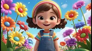 Seven Little Flowers Blooming Bright | Fun Kids Song | Colorful Nursery Rhyme