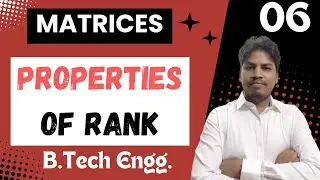 Properties of rank |  Property of rank | Important  Properties of rank | Rank of a Matrix |