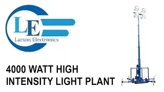 4000 Watt High Intensity Light Plant - Skid Mount Five Stage Electric Mast - Extends up to 30 Feet