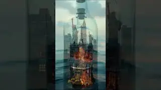 Miniature Cities Trapped in Glass Bottles