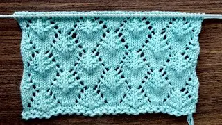 पाइन ट्री बुनाई, Easy Pine Tree Knitting Pattern Reversible Pattern For Multiple Projects