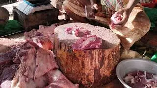Amazing  Cow Meat cutting skills in Bangladesh butcher market halal beef cutting skills #