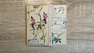 Edith Holden Flip Out Pocket w/ Removable Notepad ~ Edith Holden Junk Journals ~ Junk Journal Pocket