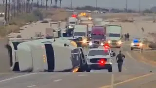 Chaos in California! terrifying flooding in Twentynine Palms, hwy 86 closed