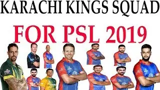 PSL-2019  Karachi Kings  Team Squad 2019