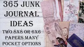 SO MANY OPTIONS Two 8x8 or 6x6 Papers into MANY Junk Journal Pocket Folios Tutorial Mixed Media Art