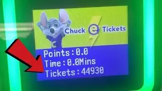 Over 40000 Tickets at Chuck E Cheese! Rare Games and Jackpots!