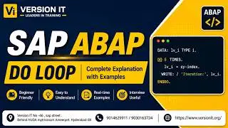 SAP ABAP Training in Hyderabad | SAP ABAP DO LOOP Explained with Examples | Version IT