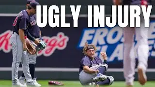 Cleveland's Josh Naylor hospitalized after gruesome ankle injury #Naylor #mlb #baseballhighlights