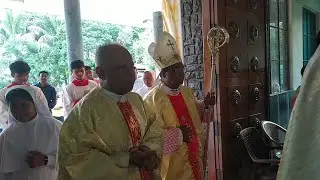 Most Rev.Dr. Albert Hemrom, Bishop of Dibrugarh celebrated Chrism Mass.