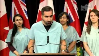 Queen's Park Press Conference - Dr. Jason Profetto Talks Wait Times [Care Not Cuts]