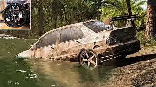 Rebuilding Mitsubishi Lancer EVO IX - Forza Horizon 5 | Logitech G29 Steering Wheel