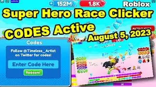 CODES Active Super Hero Race Clicker ROBLOX August 5, 2023