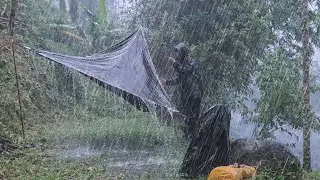Very Heavy Rain‼️Camping in Heavy Rain NEAR LAKE 🌧 Heavy Rain for Deep Sleep or Relaxing [ASMR Rain]