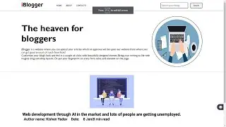Iblogger updating process HTML CSS JS