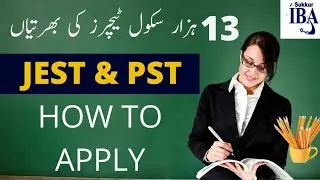 Sindh government school teacher jobs 2021 - Jest and PST male female apply