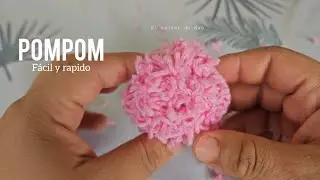Pompom Fácil y Rápido en 5 minutos.