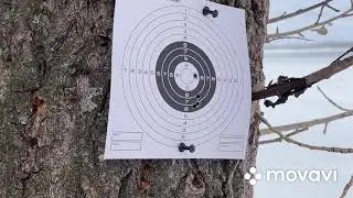 Стреляю в снег и ветер на 50,110м из KRAL PUNCHER MAXI 3 6,35 калибра. PCP Винтовка Крал