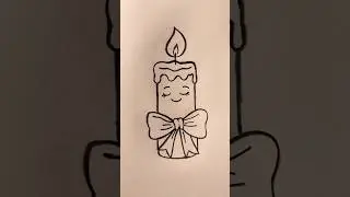 cute candle🕯️| candle Drawing | easy drawing #tutorial #short