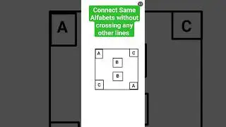 Connect Same Alfabets without crossing any other lines #iqtest #shorts #puzzle