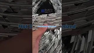 FHZZ&reg; Hot Dipped Galvanized Razor Wire Fencing, Concertina Type Perimeter Security Fencing Materials