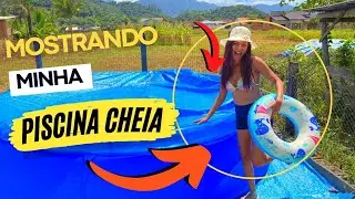 Mostrando Minha Piscina Cheia / Parte Final /Piscina Mor 9.000 mil Litros 🌊🐠
