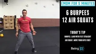 EMOM for 5 Minutes of Burpees and Air Squats