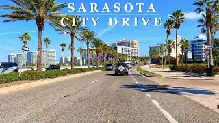 [4K] SARASOTA Gulf Coast Drive - Sarasota, Florida - Relaxing 4K Scenic Driving Tour
