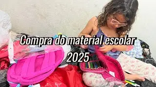 Comprando e mostrando material escolar 2025