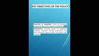 National Policy for Persons with Disabilities 2006 #bsaeu #education #wbuttepa #exam #bednotes