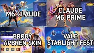 UPDATE EVENT BARU ! STARLIGHT FEST VALE, BRODY AP BREN, M6 CLAUDE SKIN WITH PRIME & SKIN EPIC GRATIS