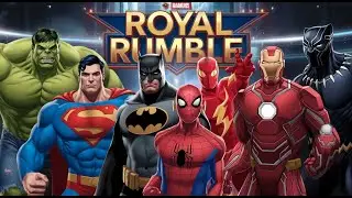 Королевская битва, эпический матч из 30 лучших супергероев // WWE 2025, игровой процесс, Full HD