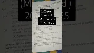 class 5th Evs mp board exam #2025 #kirtigyan #mpboard #mpboardexam #biologicalworld #Evs #latest