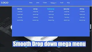 Drop down mega menu in html and CSS only
