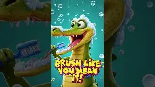 Brush Brush Croco Crush! | Funny Teeth Song Kids LOVE! 🐊✨ #kidsshortstory #LaughAndLearn