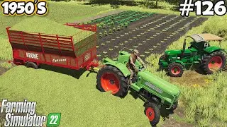 1950-е. Заготовка силоса из клевера. Farming Simulator 22. FS 22. Покадровая съёмка. Эпизод 126