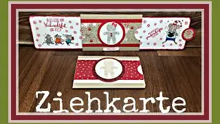 STAMPIN`UP! ZIEHKARTE WEIHNACHTEN #6 GEWINNSPIEL ANLEITUNG TUTORIAL DOUBLE SLIDER CARD