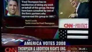 CNN: Fred Thompson Lobbied For Pro-Abortion Group