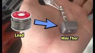 Making Mini Thor Hammer From Lead Wire