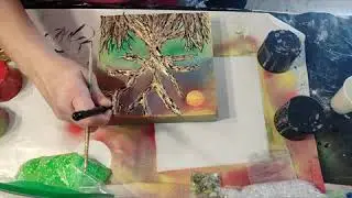 #86 Part 2 REZROK, MIXED MEDIA  Tree