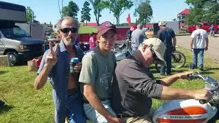 1974 Harley Davidson Shovelhead Tom Savino & son and Friend at Mid-Ohiol