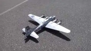 Guillows B-17 R/C quick flight.