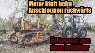 Planierraupe UTB mit LKT 80 Forsttraktor anschleppen