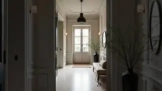 Entr&eacute;e d&rsquo;Appartement Haussmannien Moderne #Design #D&eacute;corationChic #InspirationD&eacute;co #Entr&eacute;eDeLuxe