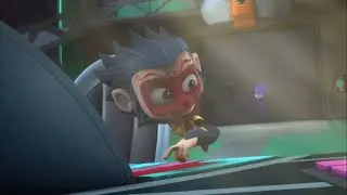 PJ Masks: Munki-gu and Catboy in the flying factory