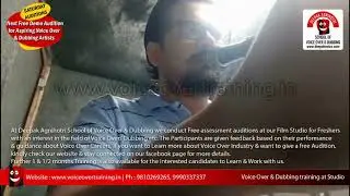 www.voiceovertraining.in - Freshers Assessment Audition - Voice Over training Delhi